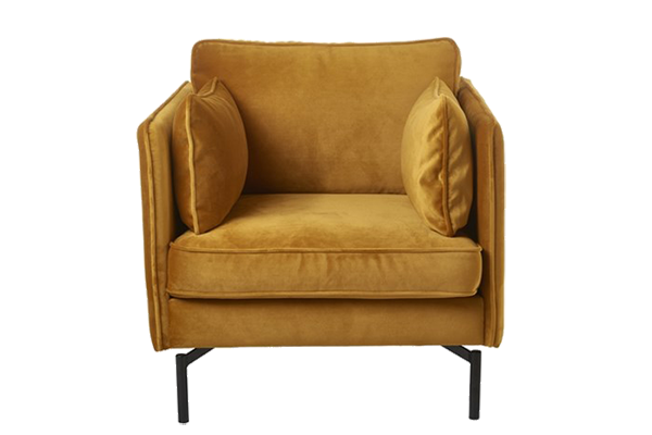 Кресло «Pols Potten fauteuil ppno 2 velvet gold»